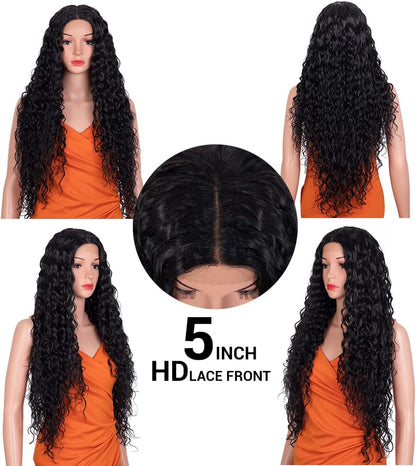 WIZVORA Glamour Lace Wig | HD Lace • Diepe Krullen van Organische Vezels