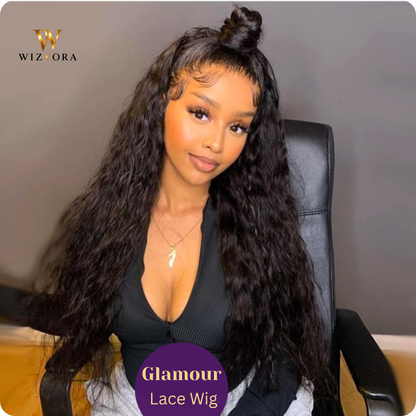 WIZVORA Glamour Lace Wig | HD Lace • Diepe Krullen van Organische Vezels