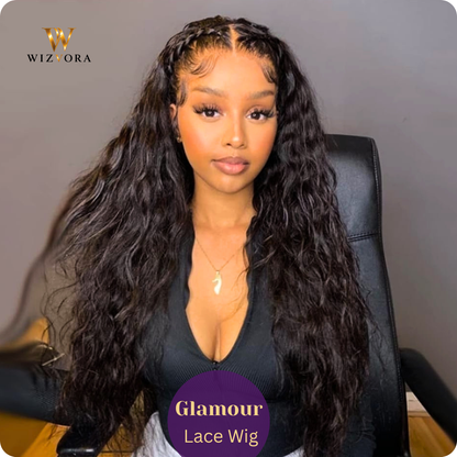 WIZVORA Glamour Lace Wig | HD Lace • Diepe Krullen van Organische Vezels
