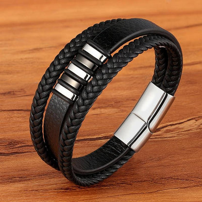 LeatherLux - Stijlvolle Echt Lederen Armbanden Voor Mannen