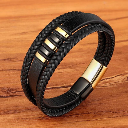 LeatherLux - Stijlvolle Echt Lederen Armbanden Voor Mannen