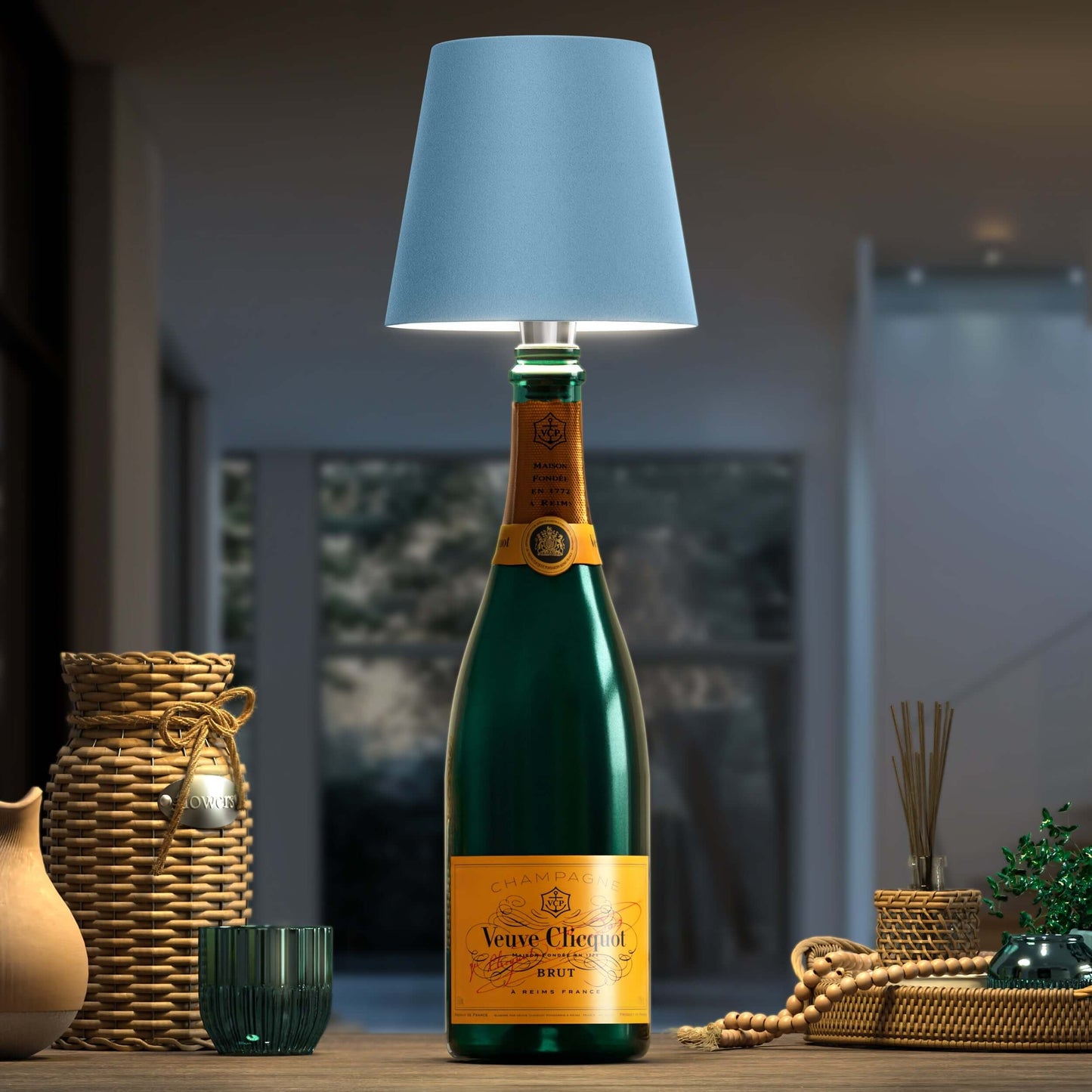 EcoGlow - Elegante LED-fleslamp voor duurzaam interieurdesign