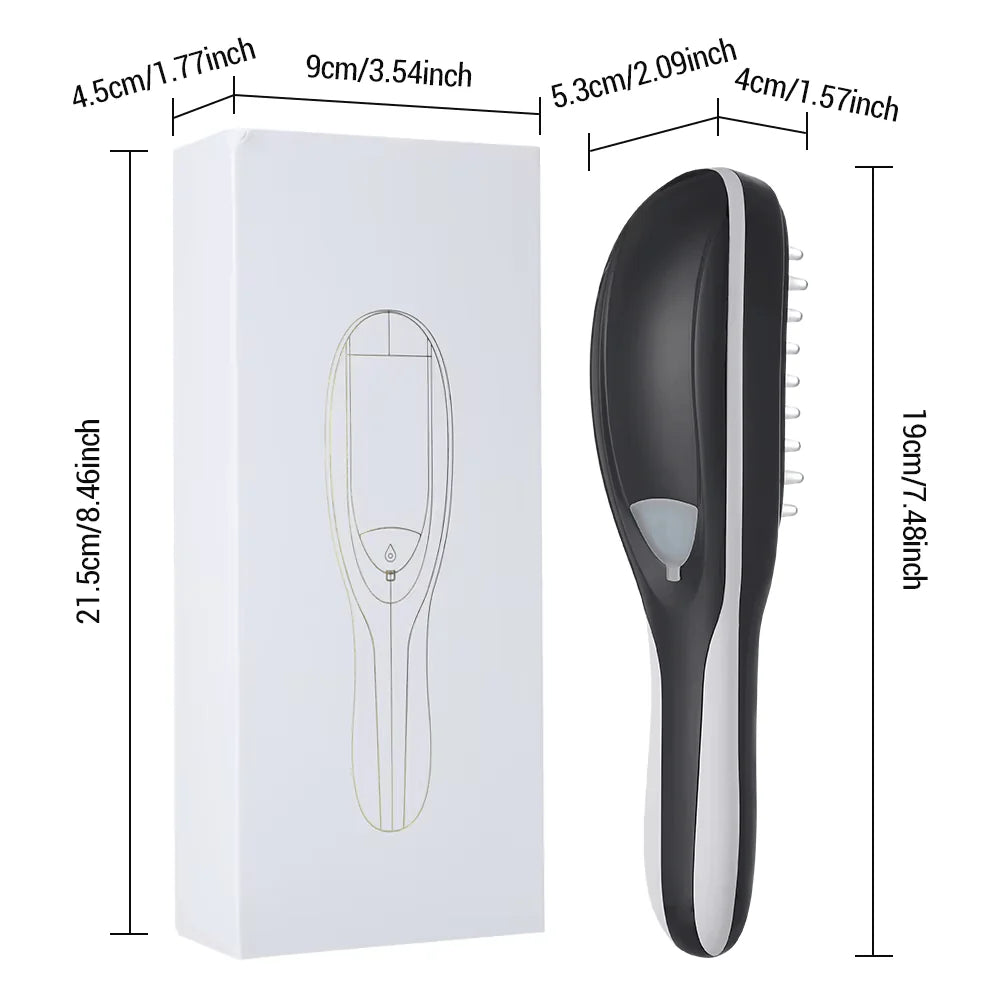 Veloura™ ScalpGlow Brush - Elegant beauty-tech ontworpen voor een ontspannende scalp care routine.
