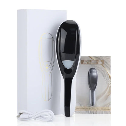 Veloura™ ScalpGlow Brush - Elegant beauty-tech ontworpen voor een ontspannende scalp care routine.