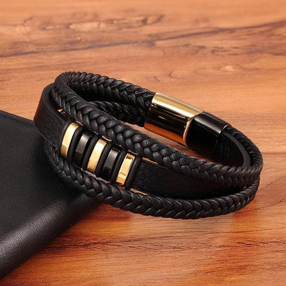LeatherLux - Stijlvolle Echt Lederen Armbanden Voor Mannen